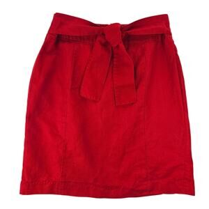Banana Republic | Red Skirt with Front Tye | Size 8
